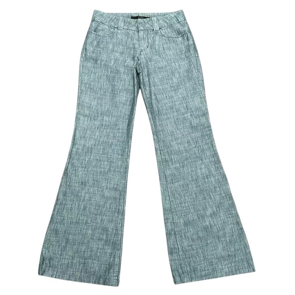 Low Waisted Wide Leg Chambray Pants - Picture 1 of 9